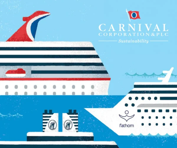 Ship graphics for the Carnival Corporation & PLC Sustainability Report